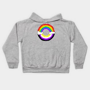 Rainbow enby Kids Hoodie